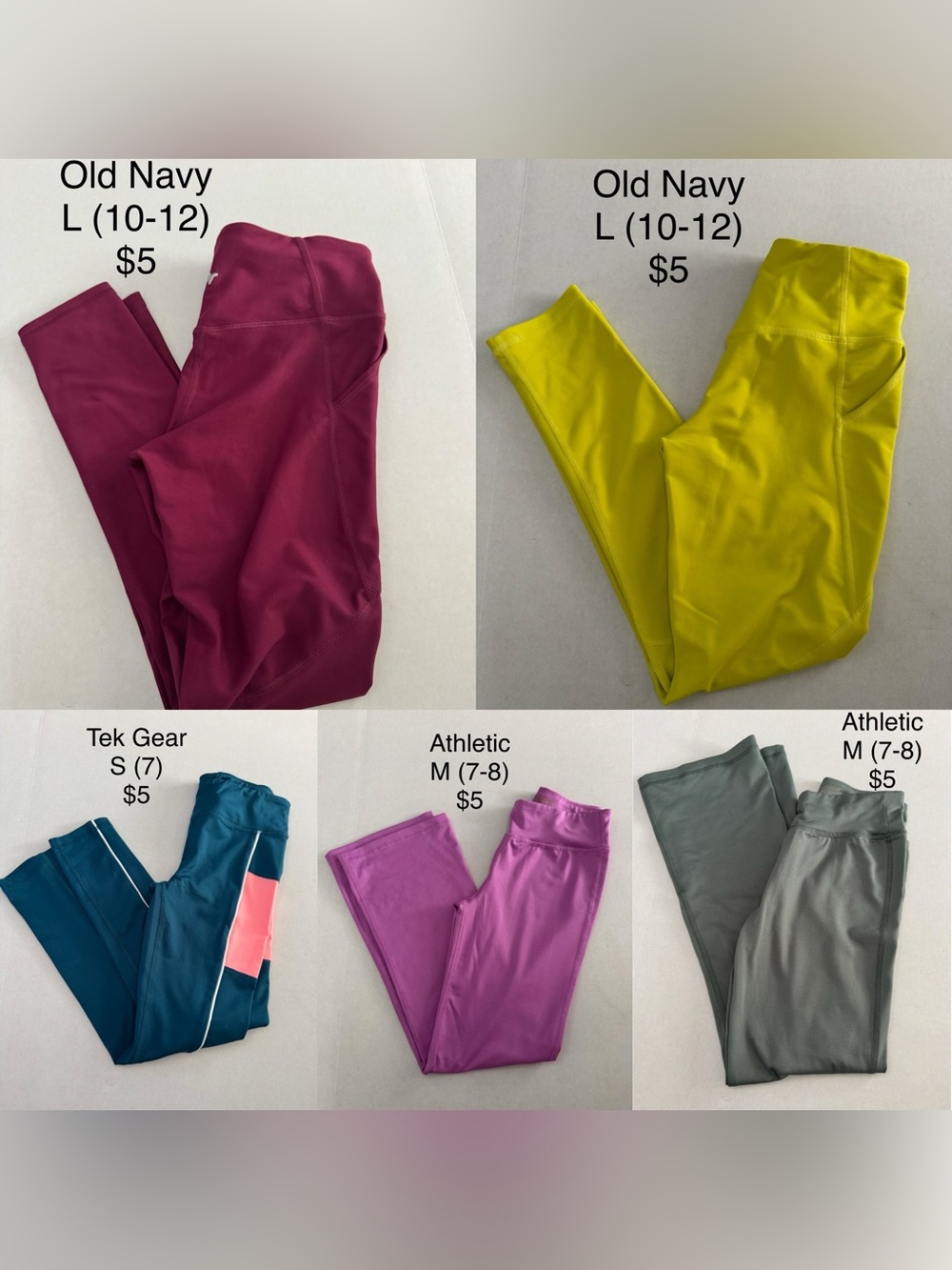 Lot of Five Girl Active Leggings